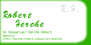 robert herche business card